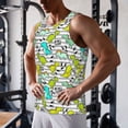 thumbnail image 5 of Rateoe Funny Dinosaurs on Stripes Pattern Sleeveless Gym Shirt Muscle Tee Breathable Workout Shirt Slim-Fit Tank Quick Dry Fit Muscle Tank Top Bodybuilding Sleeveless T Shirt-Large, 5 of 7