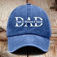 thumbnail image 3 of CUZIBR Mens Trendy Baseball Caps Fashion Letter Embroidered Distressed Sun Hats Casual Vintage Washed Comfortable Adjustable Strap Summer Golf Runing Party Birthday Headwear,Blue,One Size, 3 of 3