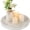 Pure White, variant on GYTY [1pc Rustic Wooden Serving Tray] 1pc Art Deco Style Rustic Round Wooden Serving Tray, Versatile Farmhouse Decor Wooden Plate, for Kitchen Counters, Home Decor, Coffee Table Centerpieces
