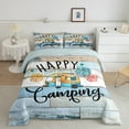 thumbnail image 2 of Erosebridal Cartoon Car Comforter Sets Queen Size,Happy Camping Bedding Queen Comforter Set,Lodge Cabin Bedding Sets Queen with Comforter,Breathable Boys Bedroom Decor,Reversible,3 Pieces, 2 of 8