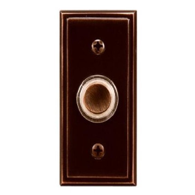 Wired Doorbell Push Button, LED Light, Bronze - 18000114