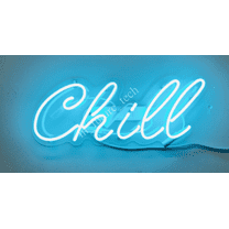Queen Sense 14" Chill Neon Sign Acrylic Man Cave Handmade Neon Light 114ChillABA2