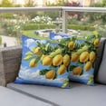 thumbnail image 3 of 2 Pack Outdoor Waterproof Throw Pillow Covers,Summer Ocean Lemon Fruit Tree Decorative Square Patio Pillowcases for Chair Couch Sofa 16x16in, 3 of 9