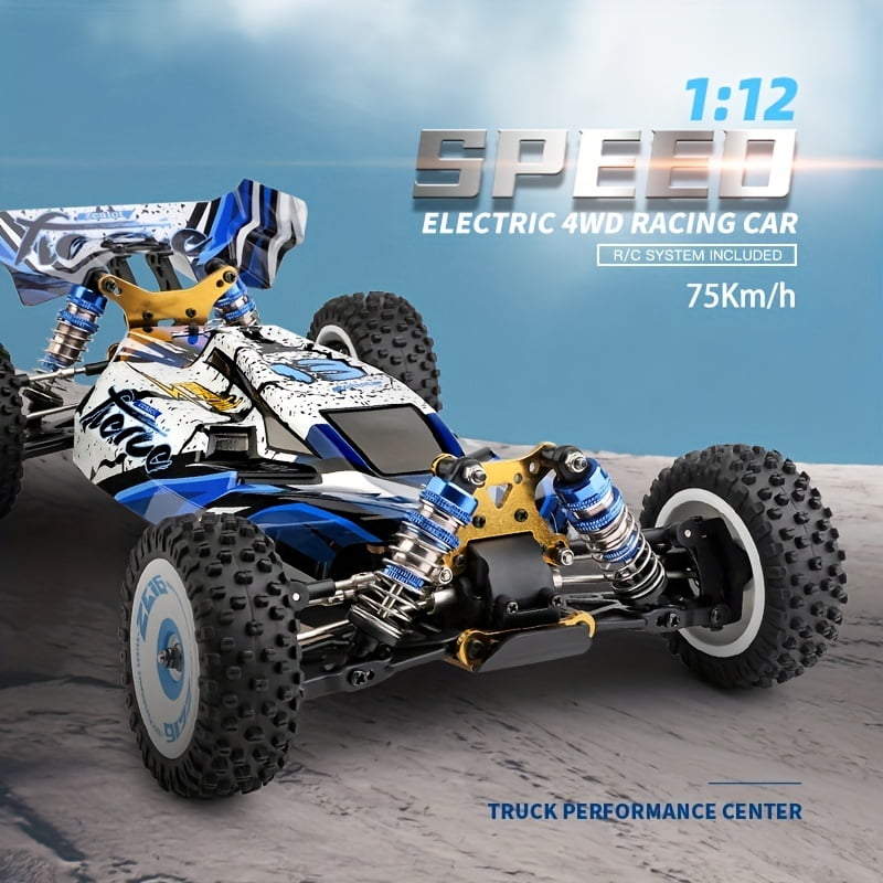 Wltoys 1/12 124017 2.4G Racing RC Cars 4WD Brushless Motor 75Km/H High Speed Remote Control Off-road Drift with 2Batteries Toys for Aldult Boy