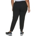 thumbnail image 2 of DKNY Sport Womens Plus Embroidered Logo Pintuck Sweatpants, 2 of 2
