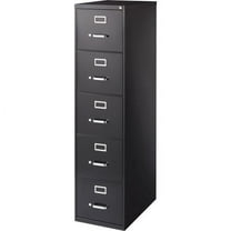 Lorell, LLR48498, Commercial Grade Vertical File Cabinet, 1 Each, Black