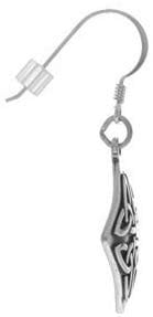 Jewelry Trends Sterling Silver Celtic Trinity Triangle Knot Dangle Earrings