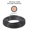 thumbnail image 2 of Uxcell 50 Feet 12 AWG Gauge THHN Stranded Black Copper Building Wire 600V Electrical Wire Copper Cable for  LED, 2 of 6