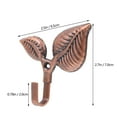 thumbnail image 5 of Ganchos de pared individuales con forma de hoja de Metal, ganchos de hierro Vintage para abrigos, perchas rústicas montadas en la pared para el hogar, bufanda, bolso, llave de toalla, 4 Uds., 5 of 5