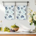 thumbnail image 3 of Blue Conch Coastal Kitchen Towels Set of 3, Nautical Summer Starfish Coral Shell Absorbent Dish Towels for Kitchen, Microfiber Hand Towel, Quick Drying Tea Towel for Cleaning Decorative Dishcloths, 3 of 7