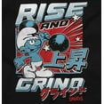 thumbnail image 2 of The Smurfs Kanji Rise and Grind Men's Long Sleeve Tee T Shirt Brisco Brands S, 2 of 6