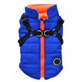 thumbnail image 1 of Pet Printed Cold Weather Coat Harness Pet Winter Warm 2 In 1 Outfit Padded Jacket For Small Puppy Dogs, 1 of 8