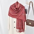 thumbnail image 5 of LUVDA Women's Woven Paisley Shawl Wrap Tassel Cozy for Fall Winter, 5 of 5