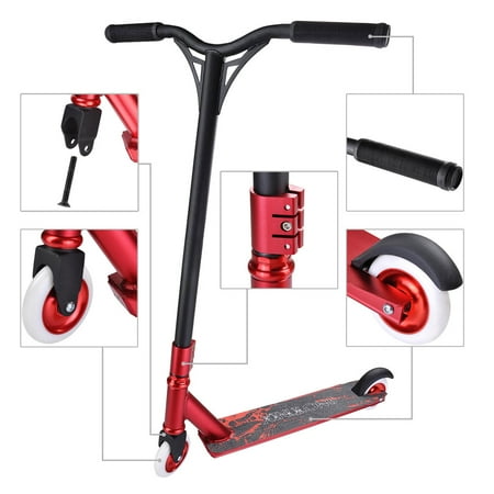 Yescom Professional Aluminum Freestyle Stunt Kick Scooter Tricks Skatepark BMX Handlebar for Adult Color