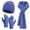 Blue, variant on 2024 Winter Men's and Women's Matching Style Knitted Hat Thick Warm Scarf and Glove Set for Cold Weather