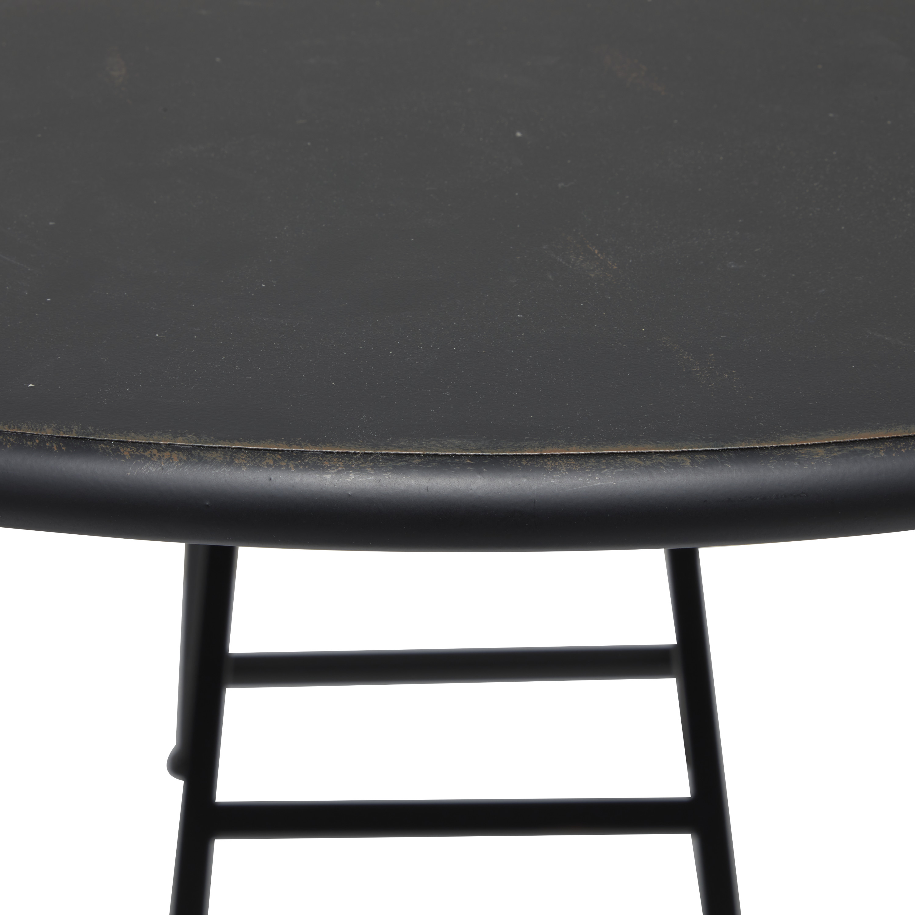 DecMode Metal Rustic Dining Table, Black, 72"W, 36"H