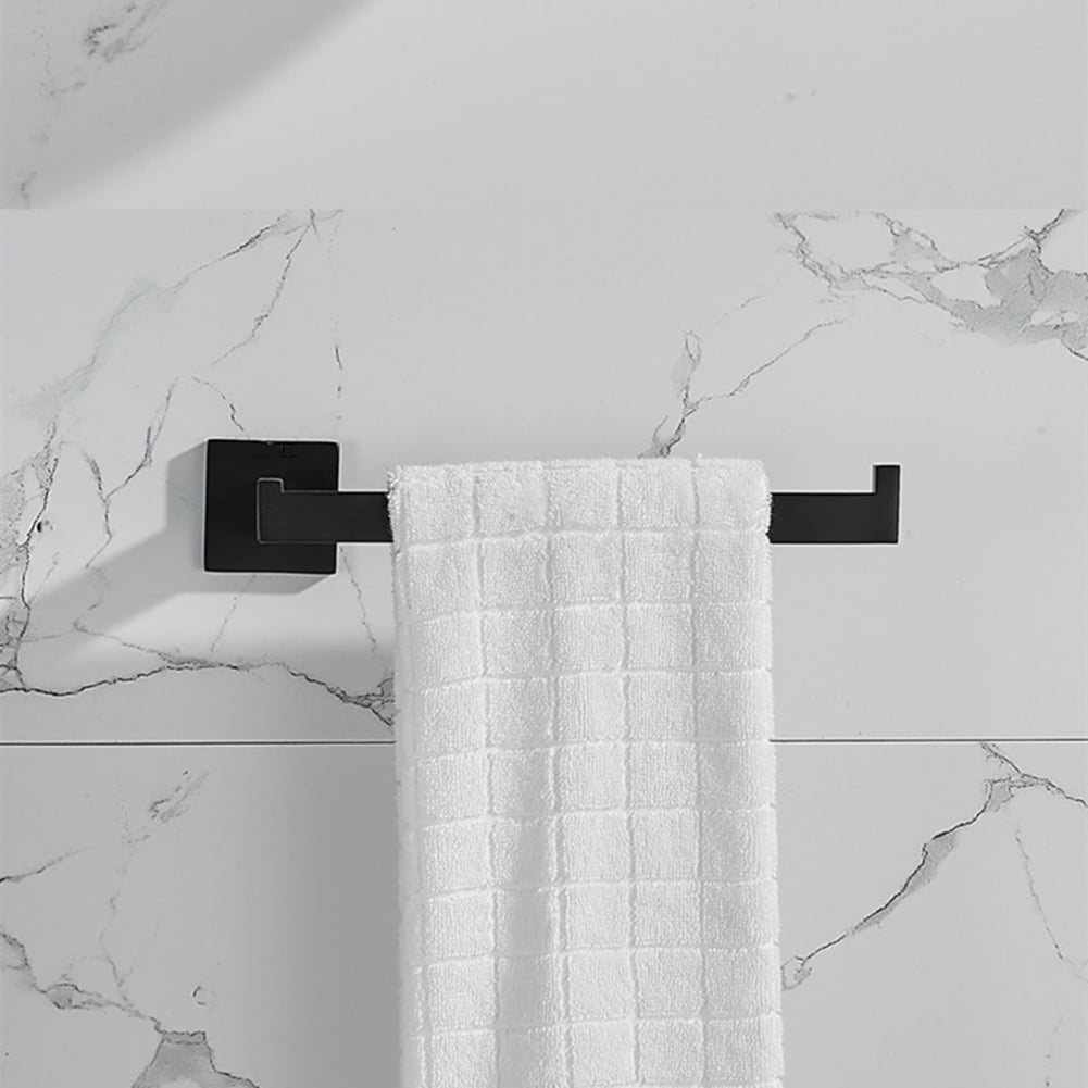 Towel Rack Set, Towel Bar Holder Rack Robe Hook Tissue, Matte Black