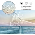 thumbnail image 5 of Beach Sea Bible Verse Shower Curtain for Bathroom Decor 72Wx72H Hawaii Blue Ocean Waves Christian Tropical Coastal Seaside Quote Art Printed Fabric Polyester Waterproof 12 Pack Plastic Hooks, 5 of 5