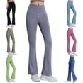 thumbnail image 4 of EFINNY Women Height Waist Flare Leg Pants Quick Dry Tight Slimming Fitness Yoga Pants, 4 of 4