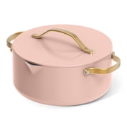Beautiful by Drew Barrymore 12-Piece Cookware Set with EverGood Ceramic Nonstick Coating and Strainer Lids, Rose
