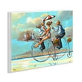 thumbnail image 3 of Stupell Industries Woman & Butler Bicycle Ride People Painting Unframed Art Print Wall Art, 14 x 11, 3 of 7