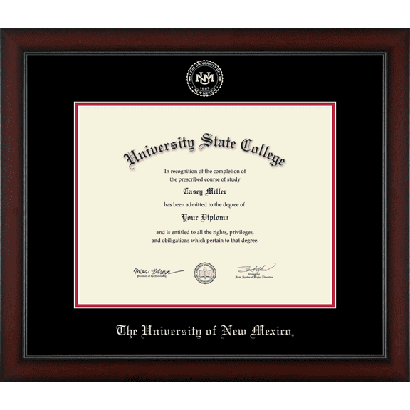 The University of New Mexico Diploma Frame, Document Size 14" x 11"