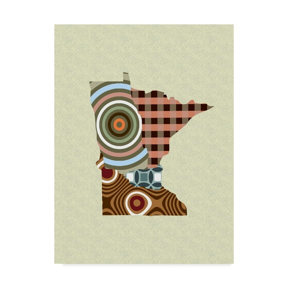 Trademark Fine Art 'Minnesota State Map' Canvas Art by Lanre Adefioye