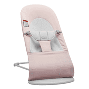 BabyBjorn Bouncer Balance Soft, Light Grey Frame, Cotton /Jersey Light Pink Gray