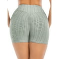 thumbnail image 2 of Women's High Waisted Yoga Shorts Ruched Butt Lifting Textured Shorts Tummy Control Tie Dye Beach Hot Pants, 2 of 6