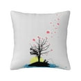 thumbnail image 1 of ZICANCN Fisherman Under Tree Decorative Throw Pillow Covers, Bed Couch Sofa Decorative Knit Pillow Covers for Living Room Farmhouse, 26"x26", 1 of 8