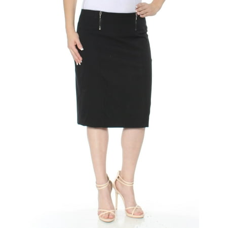 Alfani - ALFANI Womens Black Below The Knee Wear To Work Skirt Size: 4 ...