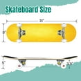 thumbnail image 2 of 31'' Complete Skateboard 7 Layer Canadian Maple Double Kick Deck Skateboards yellow gold bright fun back to school color solid yellow paper orange Skate Board for Beginner Adult Gifts, 2 of 5