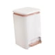 thumbnail image 3 of Papelera de baño, papelera de cocina con pedal y tapa tipo prensa, sencilla Blanco 12l, 3 of 9