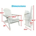 thumbnail image 6 of Adirondack Chair Folding Adirondack Chair Lawn Chair Outdoor Chairs Patio Chairs Patio Seating Fire Pit Chairs Wood Chairs for Adults Yard Garden w/Natural Finish, 6 of 8