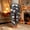 Black, variant on Men Bat Moon Print Jogger Pants Drawstring Sweatpants for Gothic Streetwear, Loungewear & Halloween Earthy Yellow S