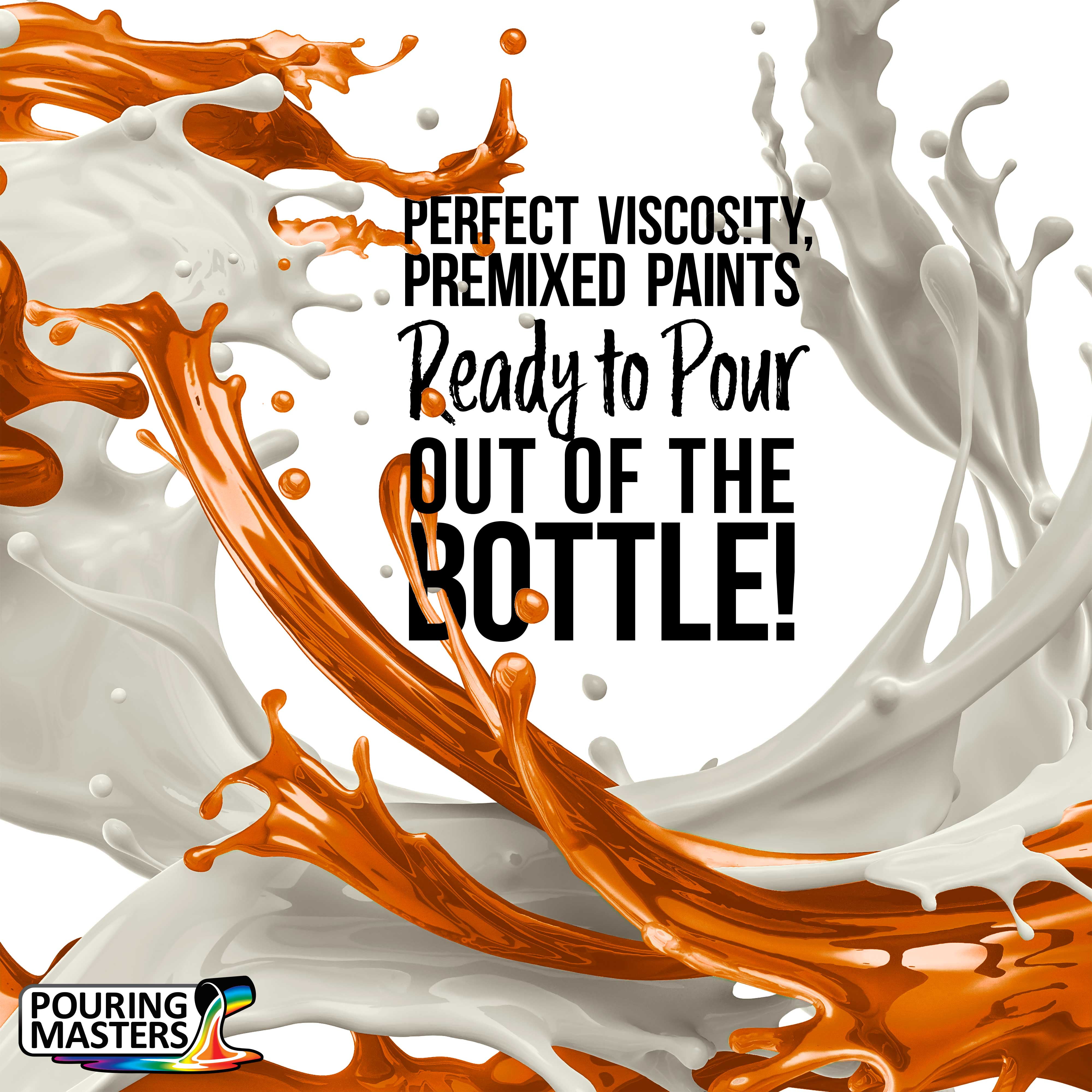 Pouring Masters Blaze Red/Gold Iridescent Special Effects Pouring Paint - Quart Bottle - Acrylic Ready to Pour Pre-Mixed Water Based for Canvas, Wood, Paper, Crafts, Tile, Rocks and More