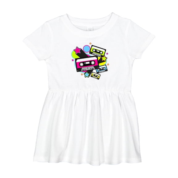 Inktastic The 80s Cassette Tapes Girls Baby Dress