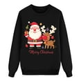 thumbnail image 5 of Fiaer Christmas Sweatshirts for Family Trendy Funny Reindeer Graphic Xmas Pullover Baggy Casual Crew Neck Warm Long Sleeve Holiday Tops Women XL, 5 of 5