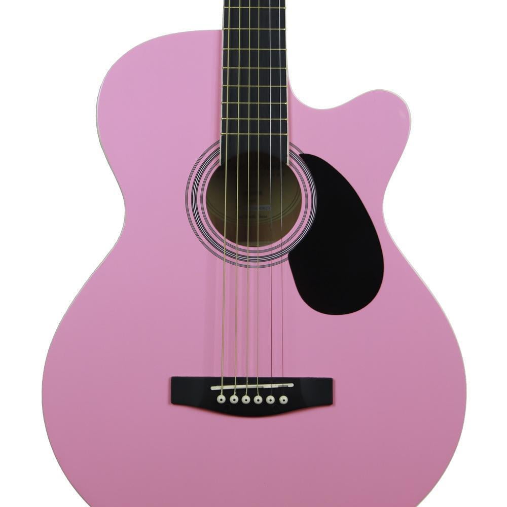 Main Street Guitars 6 Strings Acoustic Guitar, Black, 12 oz