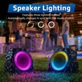 thumbnail image 5 of NiceBuy 2-Pack 8.1" Bluetooth Rock Speakers, Powerful Sound Solar Outdoor Wireless TWS Stereo Speaker with RGB Colorful LED Light for Indoor Outside Patio Garden, 5 of 8