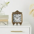 thumbnail image 2 of DecMode 8" Gold Metal Scroll Antique Style Clock, 2 of 11