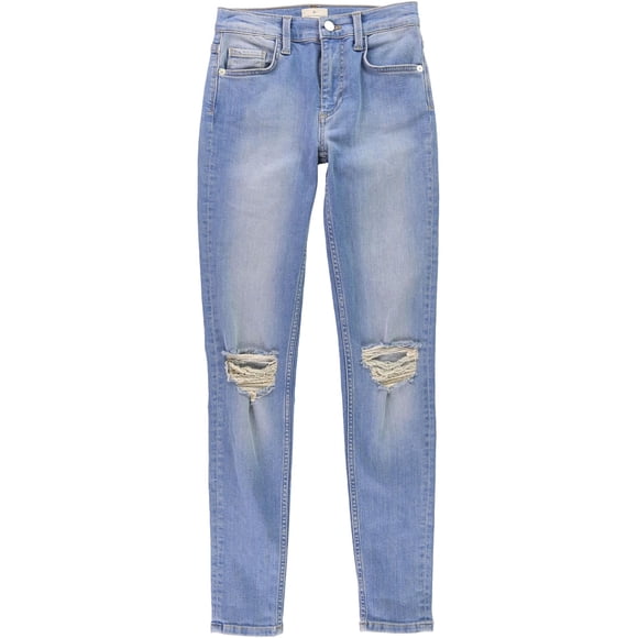 Jeans ajustados rasgados para mujer de French Connection, azul, 0 Regular