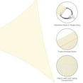 thumbnail image 4 of Yescom 25Ft Triangle Sun Shade Sail Canopy 97% UV Block Commercial Carpark Pool Camping Playground Outdoor Off White, 4 of 10