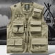 thumbnail image 1 of Ceisia Men's Loose Fit Outdoor Utility Vest Multi-Pocket Breathable Mesh Lining V-Neck Fishing Hiking Volunteer Waistcoat Gifts Khaki S, 1 of 9