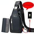 thumbnail image 3 of Bolso de pecho para hombre, nuevo estilo de moda, estilo coreano, informal, deportivo, impermeable, Oxford, bandolera de pecho para hombre, bolso de mensajero de hombro, 3 of 5