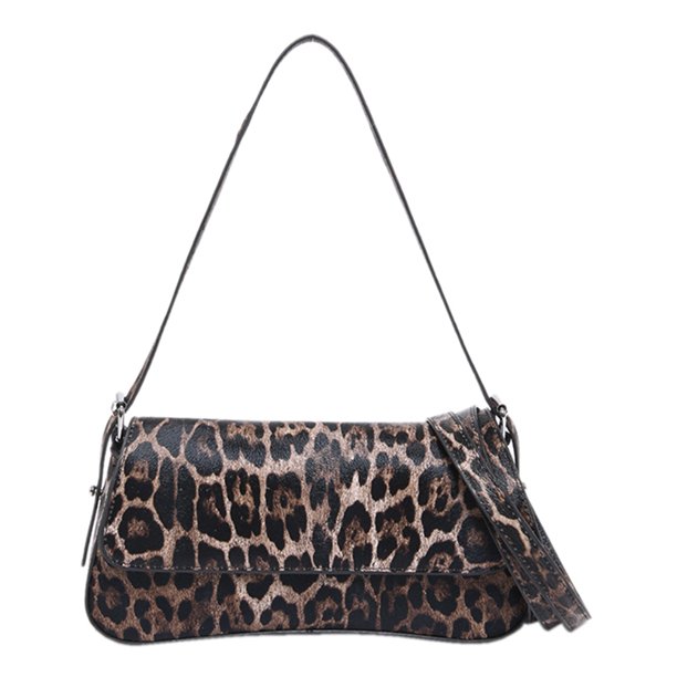 Bolso Hombro para Mujer Con Leopardo Cuero PU (café)