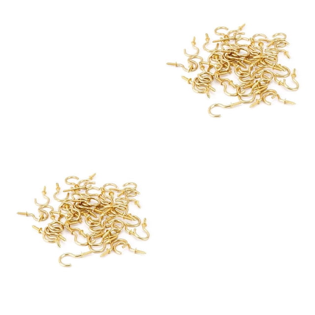 Speravity 100 Uds. Gancho de copa de techo de acero chapado en latón, gancho de tornillo, gancho para ropa, accesorios de suspensión de techo para el No.01 2piezas Speravity CBP033670