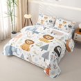 thumbnail image 3 of Erosebridal Woodland Animal Lion Quilt Full for Girls, Cartoon Pine Tree Full Bedspread Sets, 3 Pieces, 3 of 7
