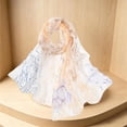 thumbnail image 4 of HAOTAGS Women's Chiffon Print Long Scarf, Lightweight Sheer Versatile Wrap Multicolor Size Free Size, 4 of 4