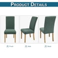 thumbnail image 3 of Gostoto Spandex Jacquard Solid Banquet Chair Cover Floral Stretch Party Decor Dining Room Seat Cover, 3 of 4
